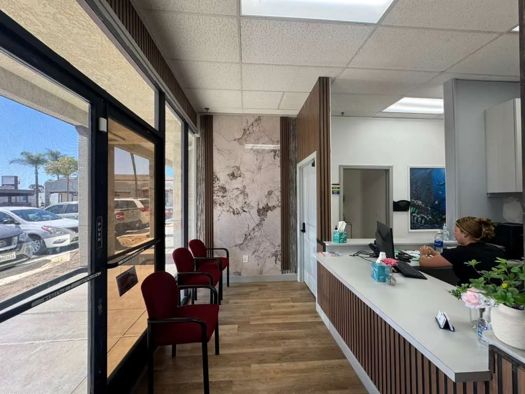 Palm Urgent Care modern clinic reception in San Diego
