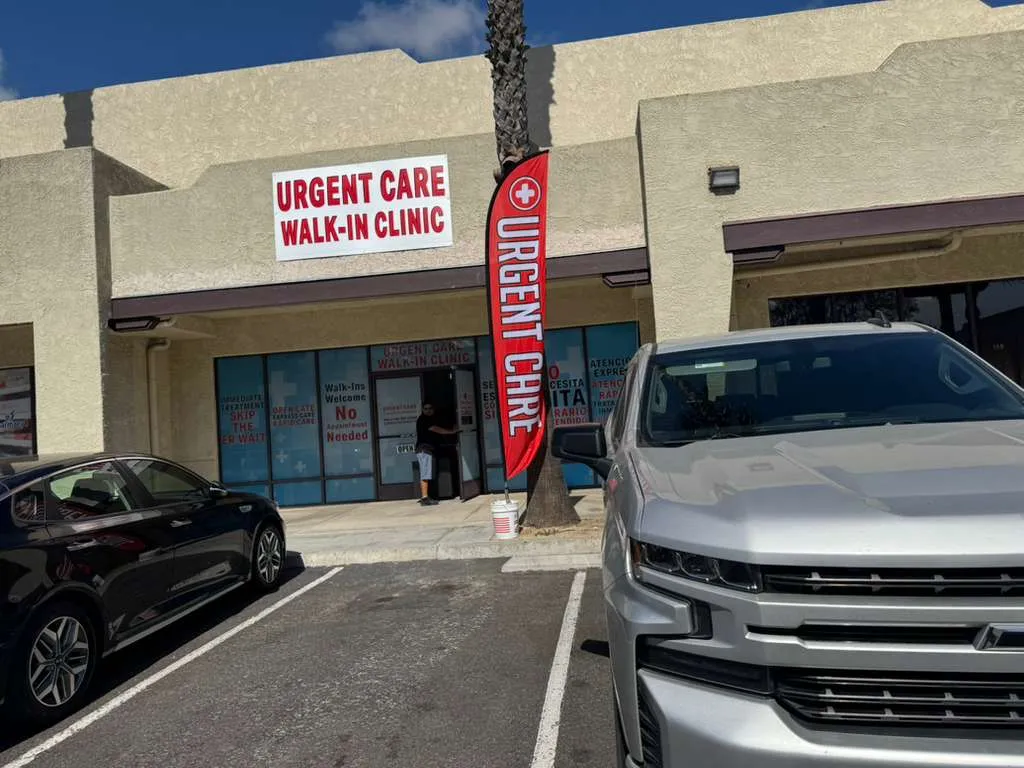 Urgent care walk-in clinic entrance sign San Ysidro